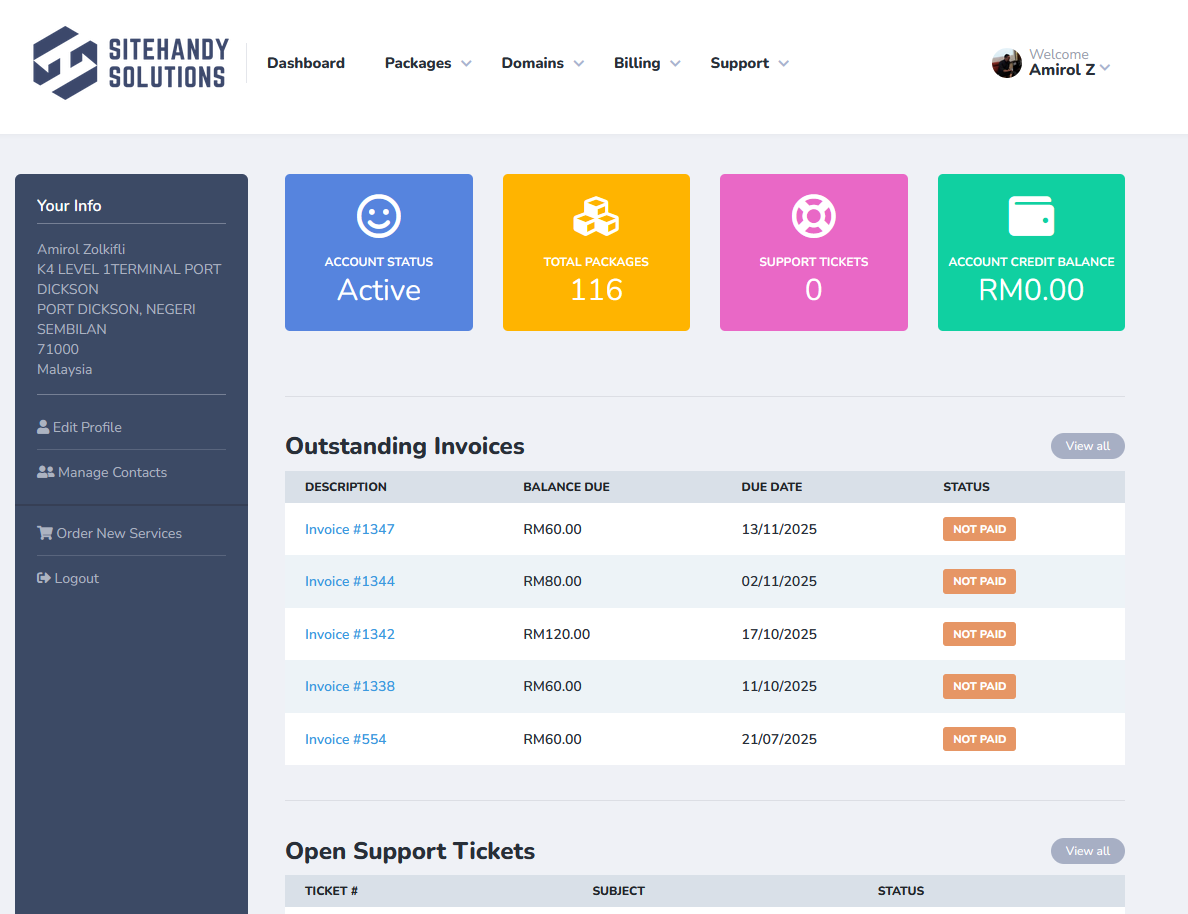 Sitehandy Billing System Migration Update